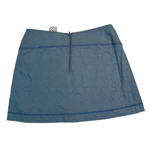 NEW Urban Outfitters Sky Blue Mod Floral Textured Mini Skirt Large - Picture 6 of 8